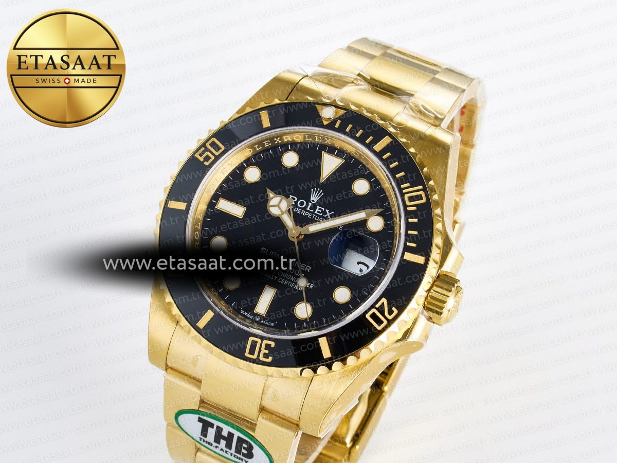 Rolex Submariner 126618 LN YG THBF 1:1 Best Edition Black Dial On YG Bracelet SH3235 - Görsel 2
