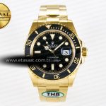 Rolex Submariner 126618 LN YG THBF Siyah Kadran SH3235 Eta Saat - Görsel 3 - 1:1 Süper Klon Saat