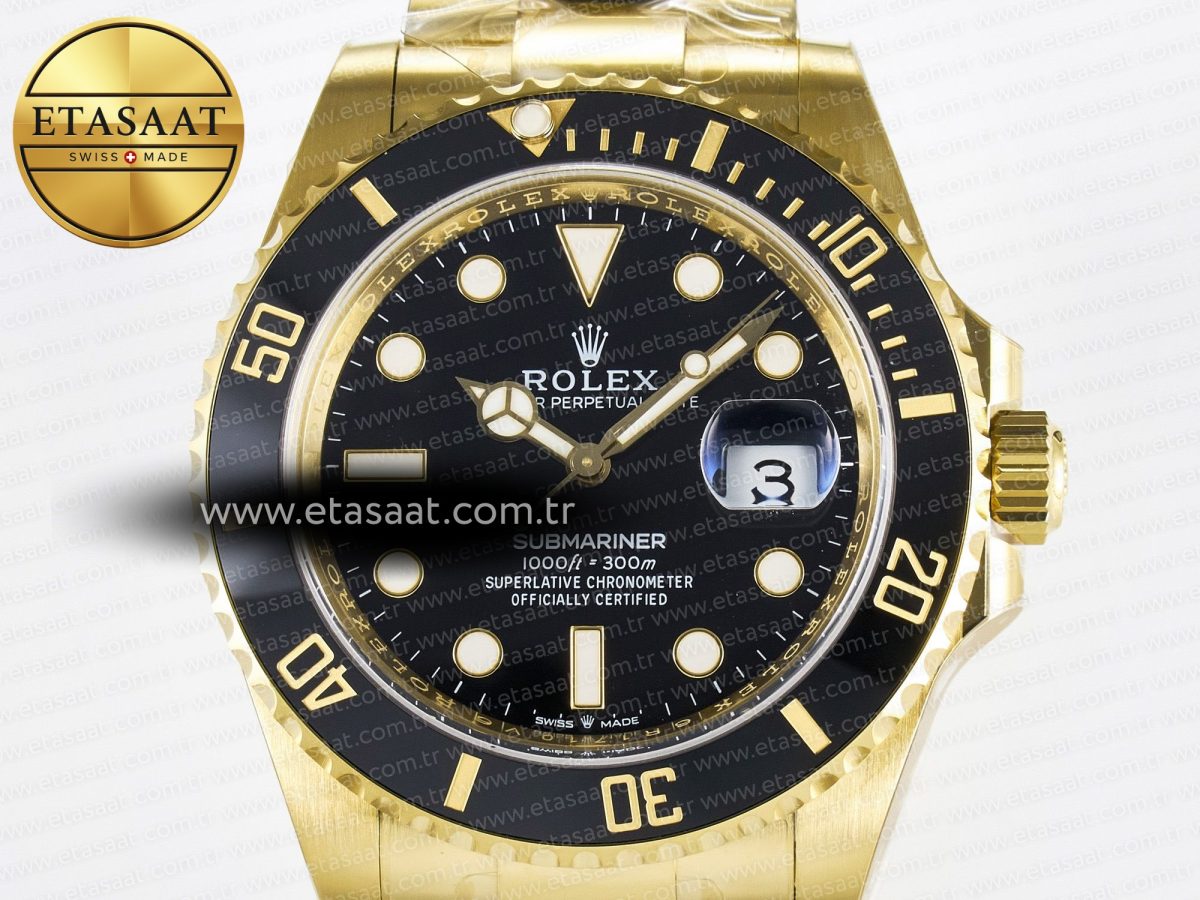 Rolex Submariner 126618 LN YG THBF 1:1 Best Edition Black Dial On YG Bracelet SH3235 - Görsel 4