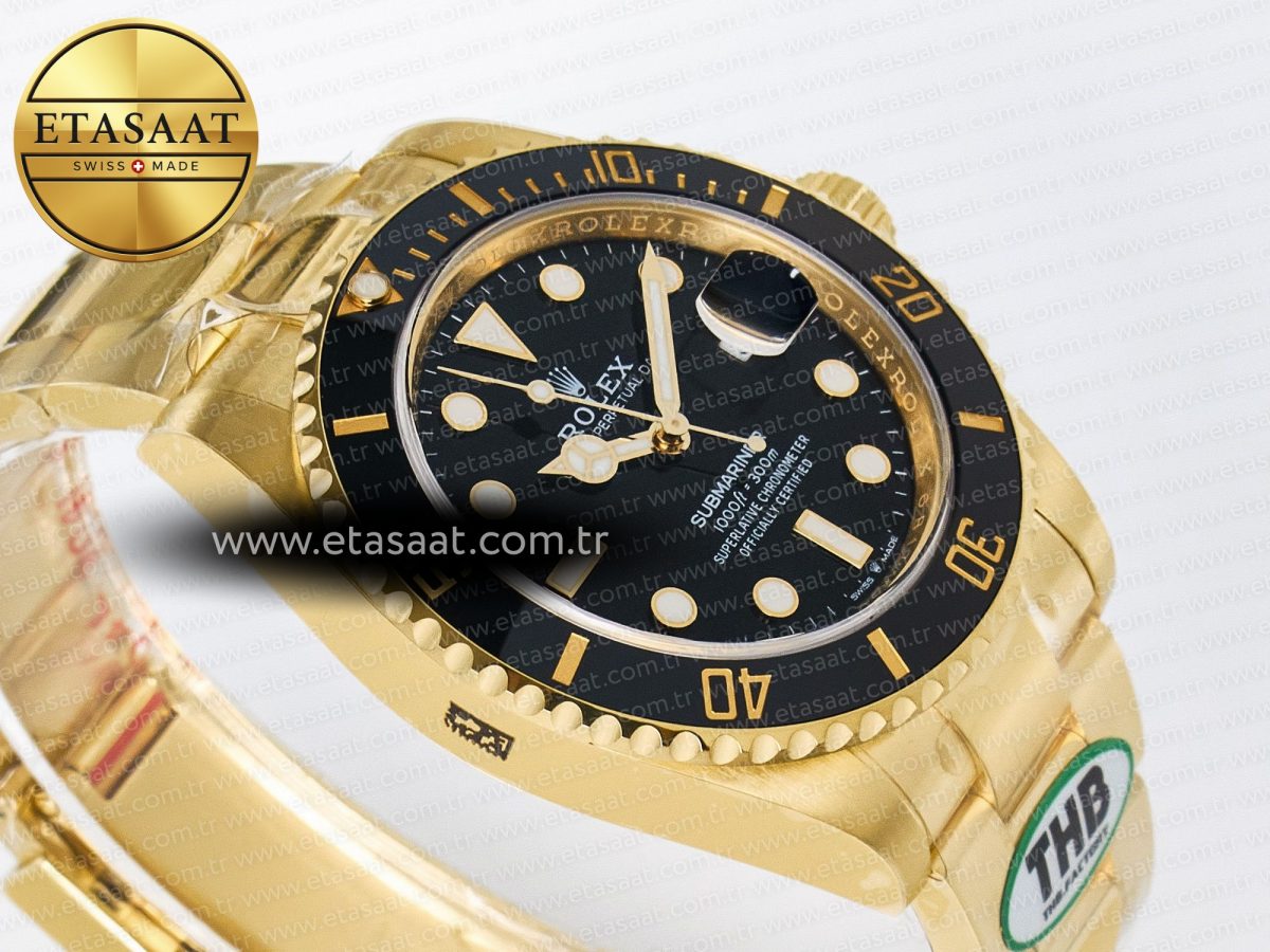 Rolex Submariner 126618 LN YG THBF 1:1 Best Edition Black Dial On YG Bracelet SH3235 - Görsel 7