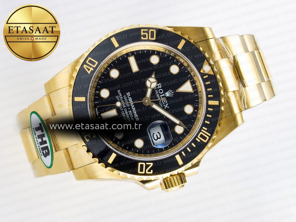 Rolex Submariner 126618 LN YG THBF 1:1 Best Edition Black Dial On YG Bracelet SH3235 - Görsel 8