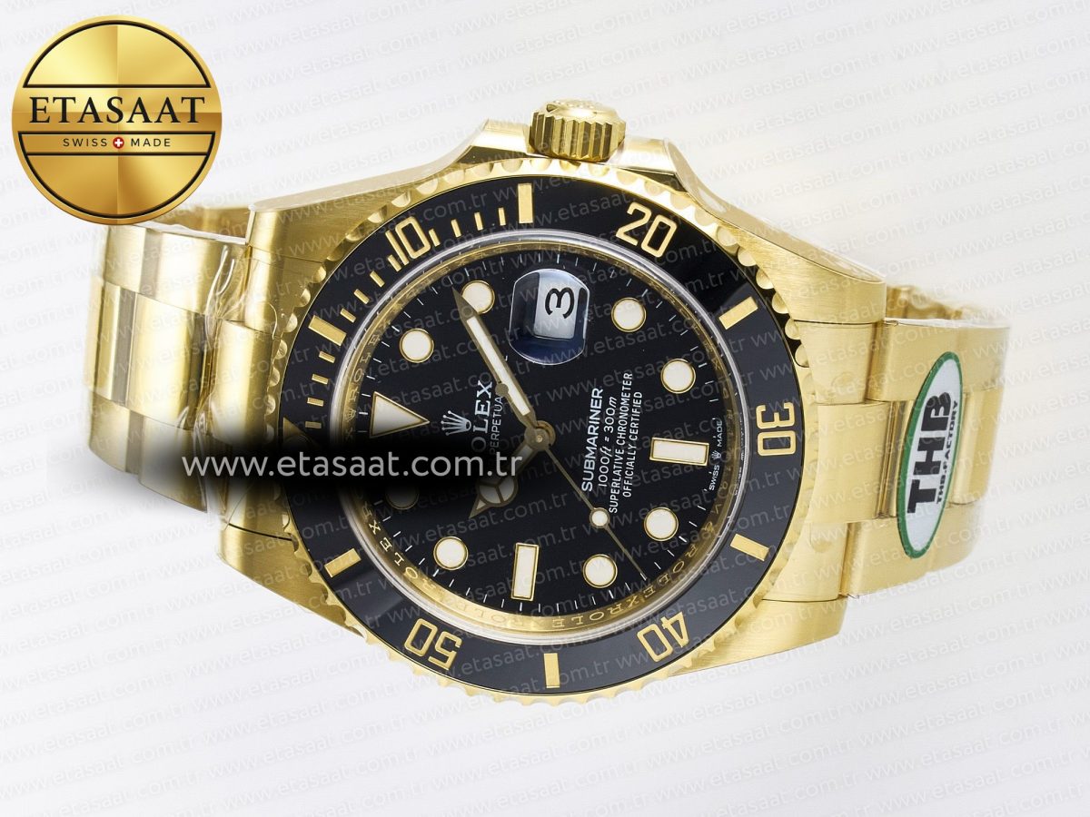 Rolex Submariner 126618 LN YG THBF 1:1 Best Edition Black Dial On YG Bracelet SH3235 - Görsel 9