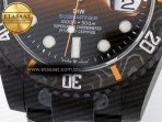 Rolex Submariner DIW Sandblasted Black/Orange Dial on DLC VS3135 - Görsel 12