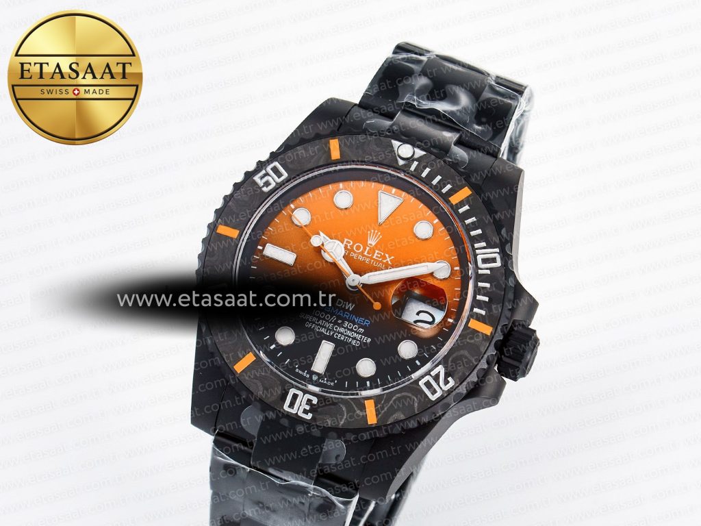 submariner diw dlc vsf 11 best edition black orange dial on dlc bracelet vs31352
