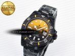 Rolex Submariner DIW  Black/Yellow Dial on DLC VS3135