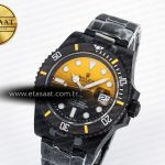 Rolex Submariner DIW  Black/Yellow Dial on DLC VS3135