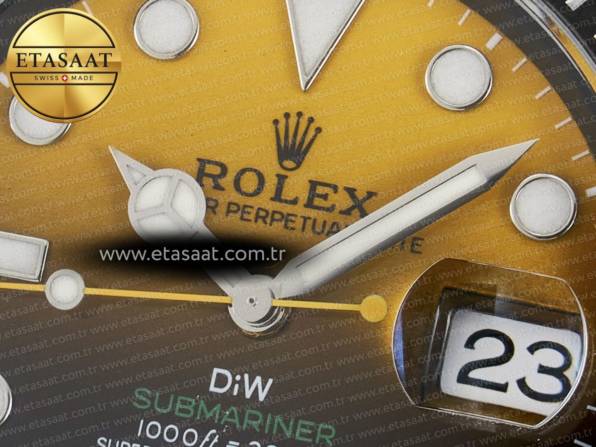 Rolex Submariner DIW  Black/Yellow Dial on DLC VS3135 - Görsel 10