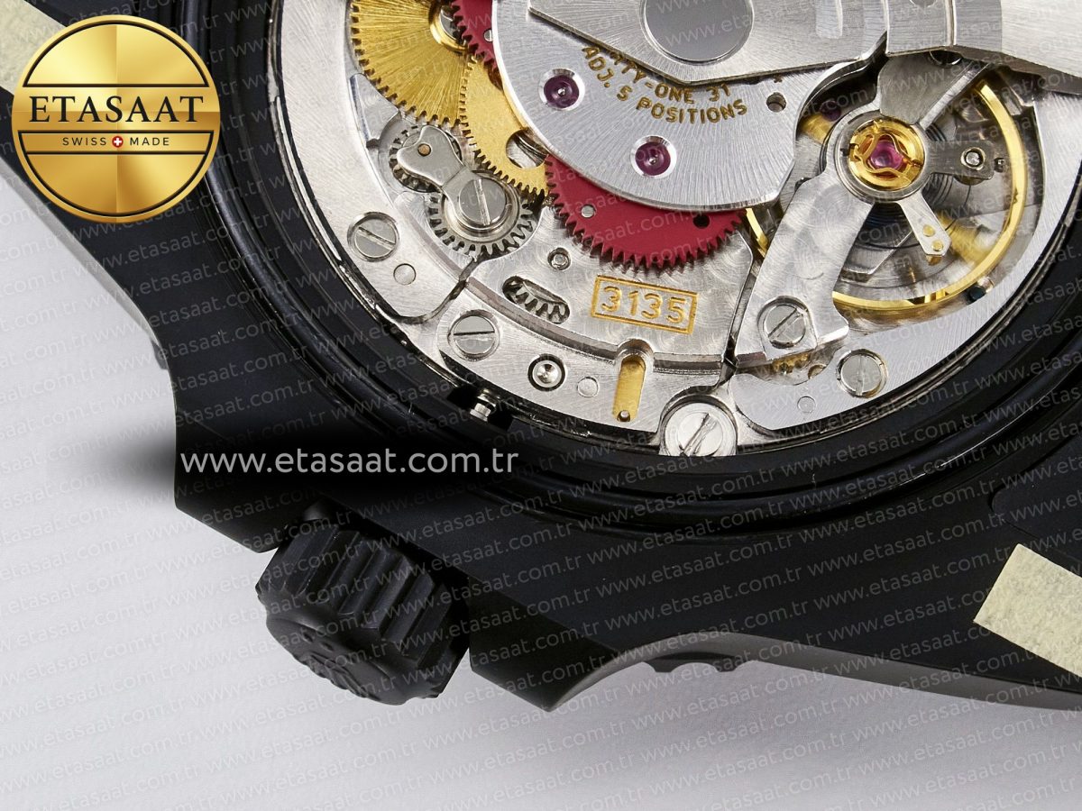 Rolex Submariner DIW  Black/Yellow Dial on DLC VS3135 - Görsel 23