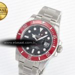 Rolex Submariner DIW Red Ceramic Bezel Black Carbon Dial on Sandblasted VS3135