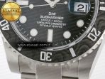 Rolex Submariner DIW Sandblasted Black Carbon Dial on SS VS3135 - Görsel 12
