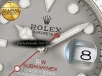 Rolex Submariner DIW Sandblasted Gray Dial White Ceramic Bezel on SS VS3135 - Görsel 10