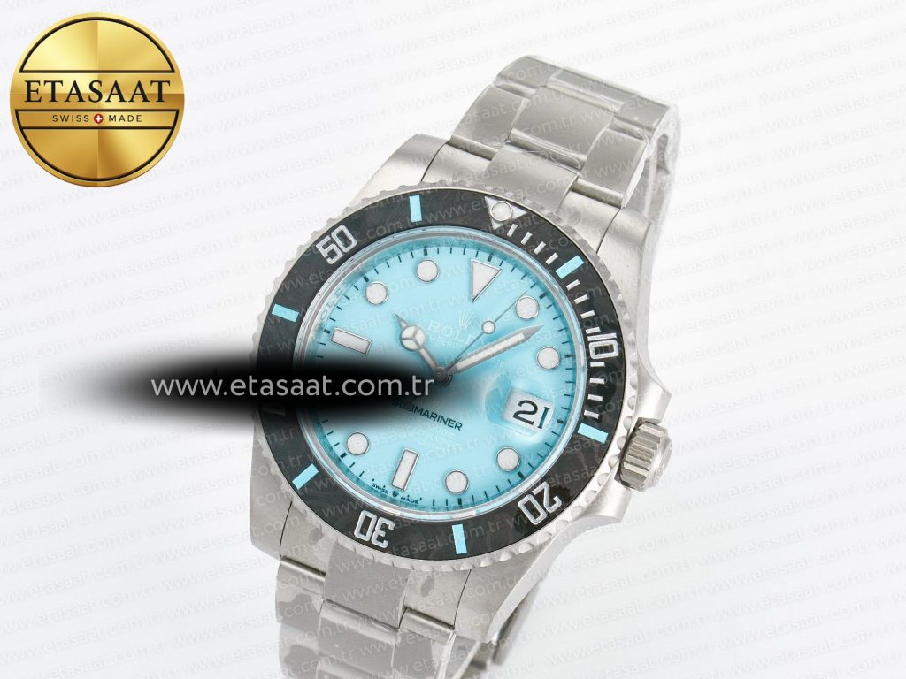 submariner diw sandblasted vsf 11 best edition tiffany blue dial on ss bracelet vs31351