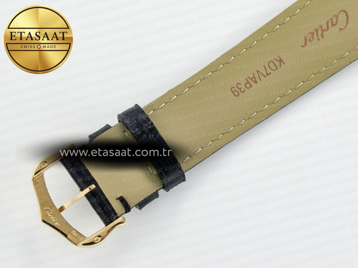 Cartier Tank Louis Cartier Large YG 33.7mm DRF 1:1 Best Edition Black Dial on Black Leather Strap Swiss Quartz - Görsel 18