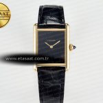 Cartier Tank Louis Cartier Büyük YG 33.7mm Drf Siyah Quartz Eta Saat - Görsel 3 - 1:1 Süper Klon Saat