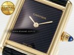 Cartier Tank Louis Cartier Small YG 29mm DRF 1:1 Best Edition Black Dial on Black Leather Strap Swiss Quartz - Görsel 10