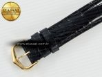 Cartier Tank Louis Cartier Small YG 29mm DRF 1:1 Best Edition Black Dial on Black Leather Strap Swiss Quartz - Görsel 17