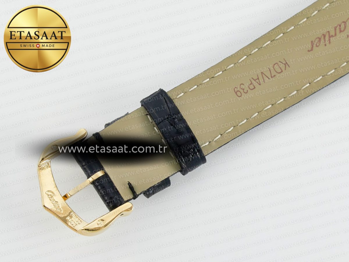 Cartier Tank Louis Cartier Small YG 29mm DRF 1:1 Best Edition Black Dial on Black Leather Strap Swiss Quartz - Görsel 18