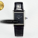 Cartier Tank Must Büyük Siyah Deri Swiss Quartz Eta Saat - Görsel 3 - 1:1 Süper Klon Saat