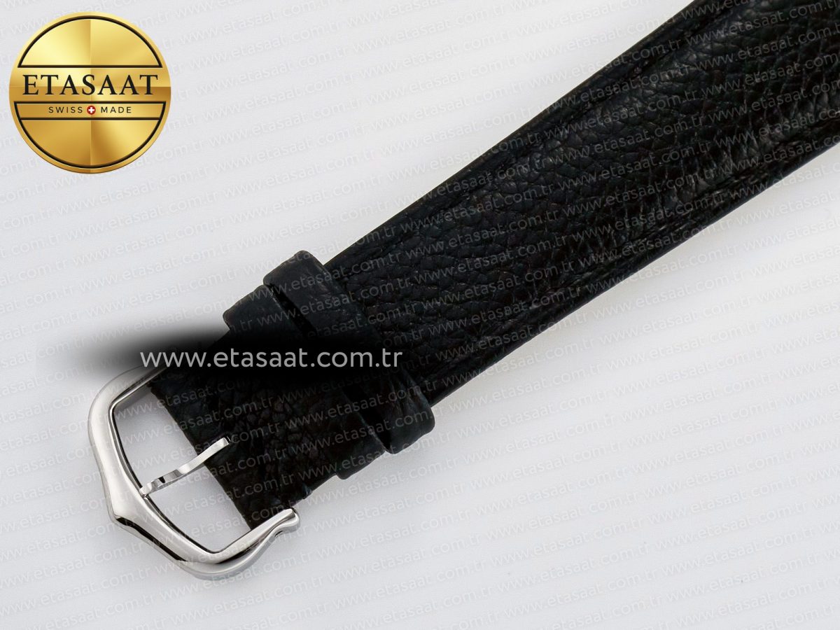 Cartier Tank Must Large SS 33.7mm DRF 1:1 Best Edition White Dial on Black Leather Strap Swiss Quartz - Görsel 16