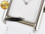 Cartier Tank Must Large SS 33.7mm DRF 1:1 Best Edition White Dial on White Leather Strap Swiss Quartz - Görsel 11