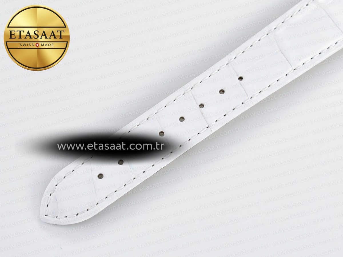 Cartier Tank Must Large SS 33.7mm DRF 1:1 Best Edition White Dial on White Leather Strap Swiss Quartz - Görsel 16
