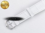 Cartier Tank Must Large SS 33.7mm DRF 1:1 Best Edition White Dial on White Leather Strap Swiss Quartz - Görsel 17