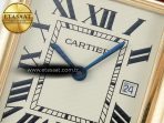 Cartier Tank Must Large YG 33.7mm DRF 1:1 Best Edition YG Dial on Black Leather Strap Swiss Quartz - Görsel 10