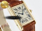 Cartier Tank Must Large YG 33.7mm DRF 1:1 Best Edition YG Dial on Black Leather Strap Swiss Quartz - Görsel 5
