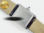 Cartier Tank Must Small SS 29mm DRF 1:1 Best Edition Black Dial on Black Leather Strap Swiss Quartz - Görsel 15