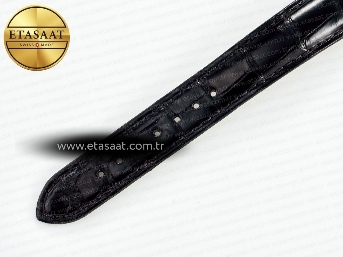 Cartier Tank Must Small SS 29mm DRF 1:1 Best Edition Black Dial on Black Leather Strap Swiss Quartz - Görsel 16