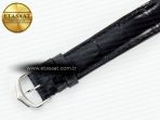 Cartier Tank Must Small SS 29mm DRF 1:1 Best Edition Black Dial on Black Leather Strap Swiss Quartz - Görsel 17