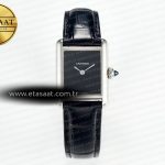 Cartier Tank Must Küçük 29mm Drf Siyah Kadran Quartz Eta Saat - Görsel 3 - 1:1 Süper Klon Saat