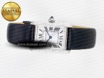 Cartier Tank Must Small SS 29mm DRF 1:1 Best Edition White Dial Diamonds Bezel on Black Calfskin Strap Swiss Quartz - Görsel 9