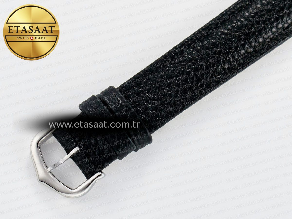 Cartier Tank Must Small SS 29mm DRF 1:1 Best Edition White Dial on Black Leather Strap Swiss Quartz - Görsel 17