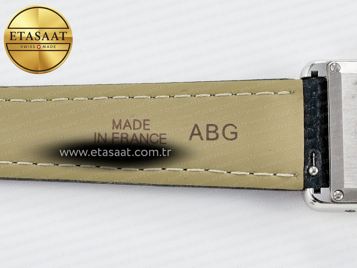 Cartier Tank Must Small SS 29mm DRF 1:1 Best Edition White Dial on Black Leather Strap Swiss Quartz - Görsel 20