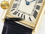Cartier Tank Must Small YG 29mm DRF 1:1 Best Edition YG Dial on Black Leather Strap Swiss Quartz - Görsel 11