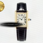 Cartier Tank Must Küçük YG 29mm Drf Altın Kadran Quartz Eta Saat - Görsel 3 - 1:1 Süper Klon Saat