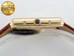 Cartier Tank Must Small YG 29mm DRF 1:1 Best Edition YG Dial on Brown Leather Strap Swiss Quartz - Görsel 13