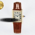 Cartier Tank Must Küçük YG 29mm Drf Altın Kadran Quartz 11 Eta Saat - Görsel 3 - 1:1 Süper Klon Saat