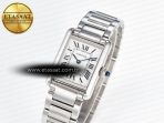 Cartier Tank Must SS 33.7mm DRF 1:1 Best Edition White Dial on SS Bracelet Jap Quartz