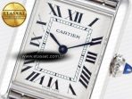 Cartier Tank Must SS 33.7mm DRF 1:1 Best Edition White Dial on SS Bracelet Jap Quartz - Görsel 10