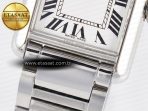 Cartier Tank Must SS 33.7mm DRF 1:1 Best Edition White Dial on SS Bracelet Jap Quartz - Görsel 11
