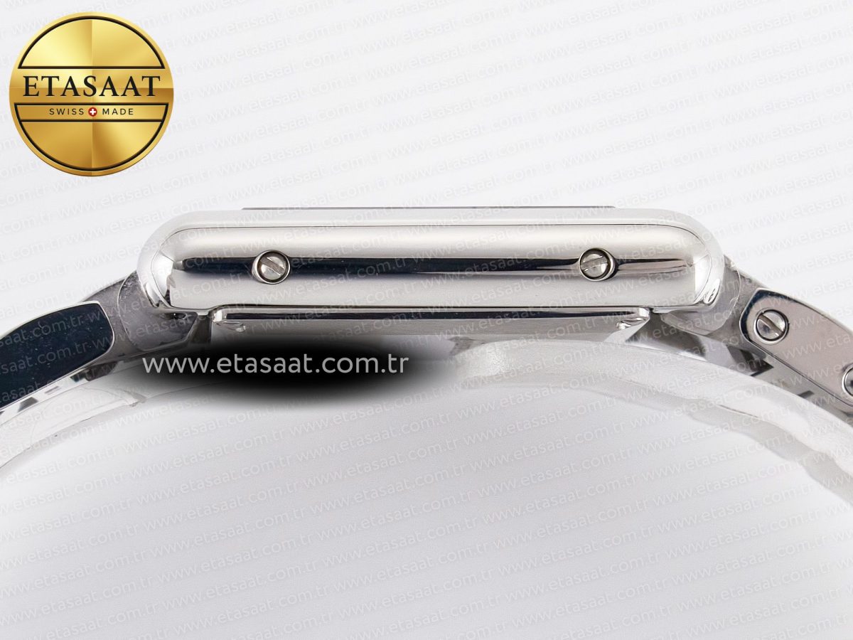 Cartier Tank Must SS 33.7mm DRF 1:1 Best Edition White Dial on SS Bracelet Jap Quartz - Görsel 12