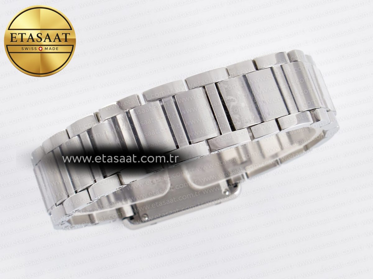 Cartier Tank Must SS 33.7mm DRF 1:1 Best Edition White Dial on SS Bracelet Jap Quartz - Görsel 14