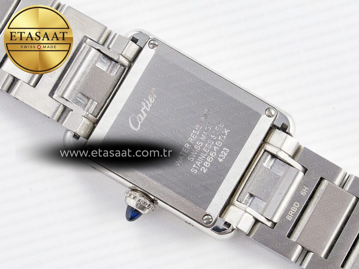 Cartier Tank Must SS 33.7mm DRF 1:1 Best Edition White Dial on SS Bracelet Jap Quartz - Görsel 15