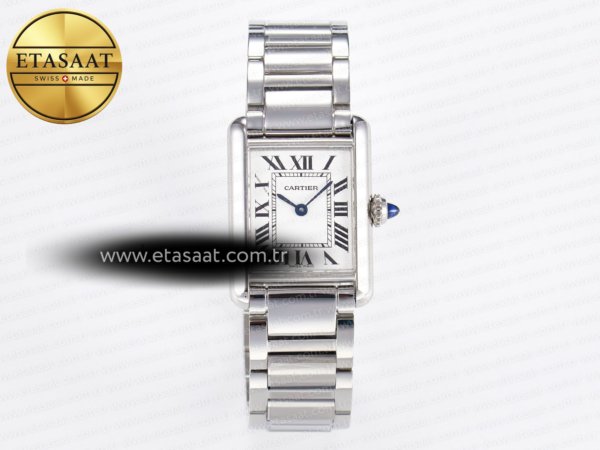 Cartier Tank Must 33.7mm Drf Beyaz Kadran Jap Quartz Eta Saat - 1:1 Süper Klon Replika Saat
