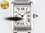 Cartier Tank Must SS 33.7mm DRF 1:1 Best Edition White Dial on SS Bracelet Jap Quartz - Görsel 4