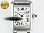 Cartier Tank Must SS 33.7mm DRF 1:1 Best Edition White Dial on SS Bracelet Jap Quartz - Görsel 4