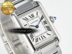 Cartier Tank Must SS 33.7mm DRF 1:1 Best Edition White Dial on SS Bracelet Jap Quartz - Görsel 5
