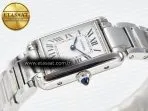 Cartier Tank Must SS 33.7mm DRF 1:1 Best Edition White Dial on SS Bracelet Jap Quartz - Görsel 6
